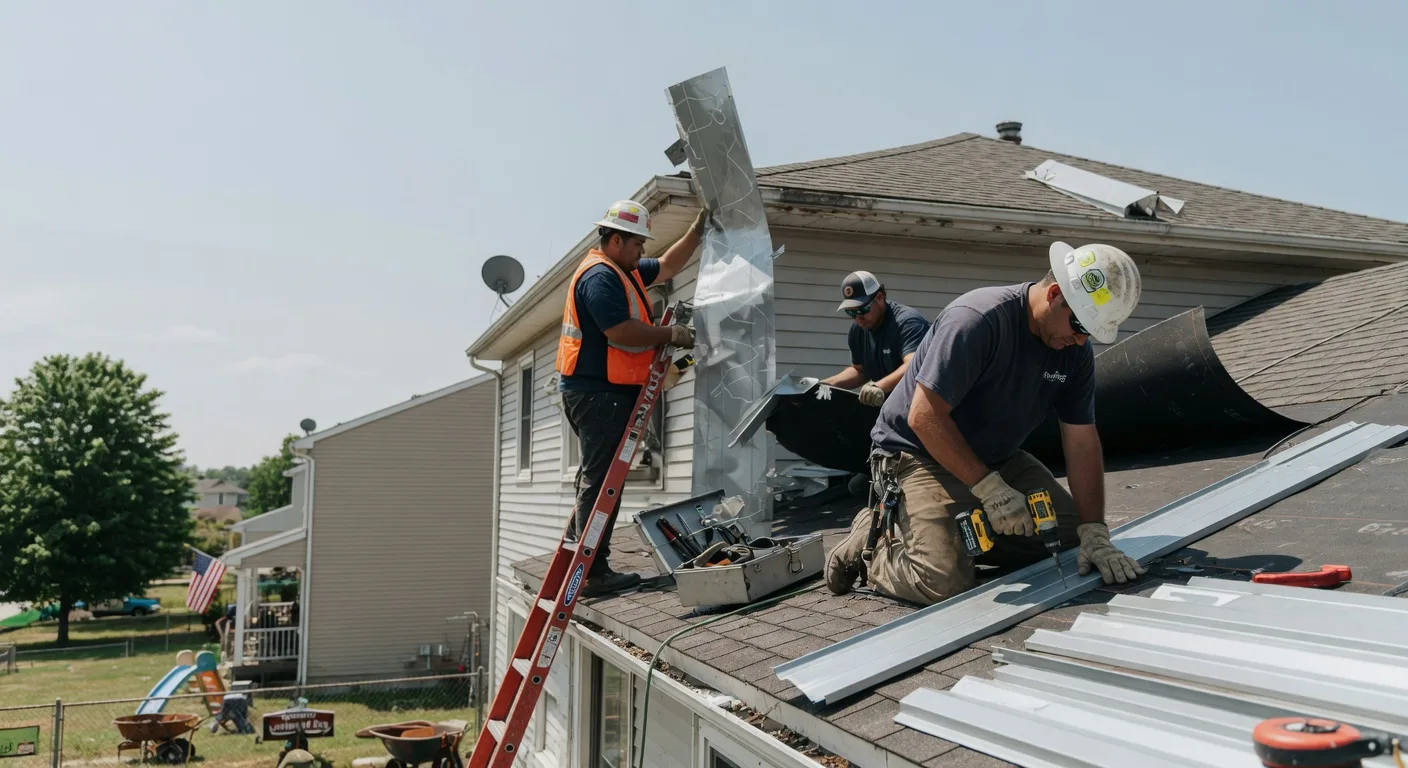 Storm Damage Metal Roof Repair in Carrier, OK
